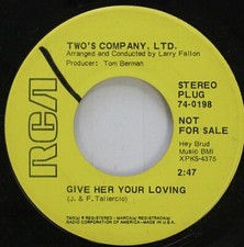 Rock Promo 45 TWO'S COMPANY
