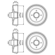 2X BOSCH 203,3Mm Tambours De