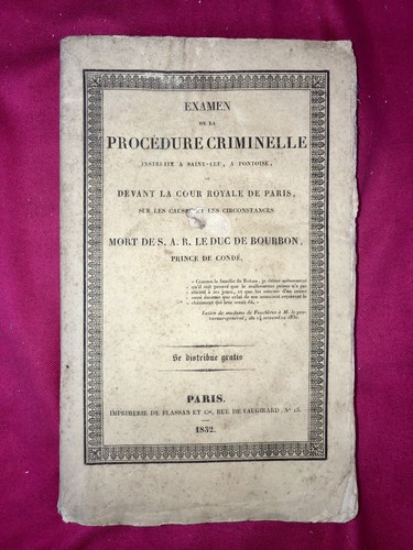 Examen procédure criminelle - examen,