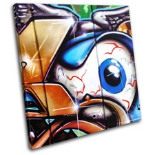 Eye Urban Decay Grunge Abstract Graffiti SINGLE TOILE murale ART Photo Print