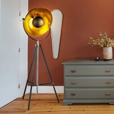 Stativleuchte Lampadaire Lumière pour Salle à Manger Rétro Noir Réglable E27