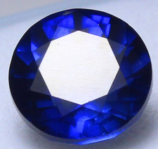 Saphir Bleu De Ceylan RARE Certifié 8,00 Ct 12x12 Mm Rond Éblouissant