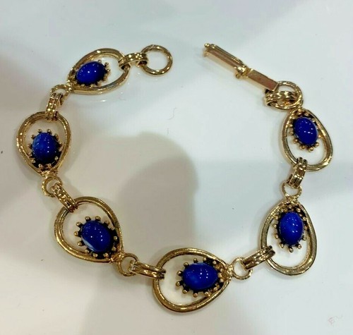 Bracelet vintage bleu - vintage, blanc