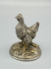 Bronze animalier poule en - poule,