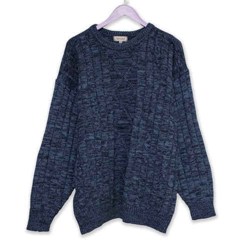 Pull vintage bleu foncé - bleu, À