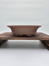 Pot à bonsaï ovale 31 x 25 x 9 cm marron