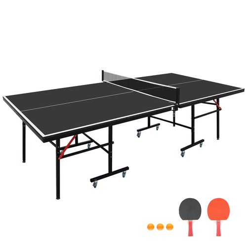 8ft black mid size table - black,