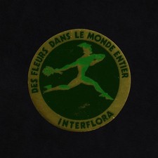 Autocollant / Sticker vintage Interflora
