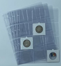 LOT DE 10 FEUILLES FORMAT A4 12 CASES POUR VOS PIECES DE MONNAIE GRAND FORMAT