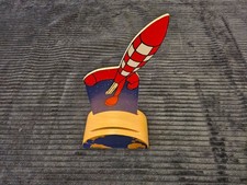 TINTIN - Tirelire Fusée Villac en bois - TTBE