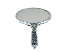 Miroir à main en métal