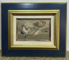 Huile sur panneau marronnier