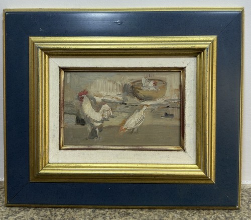 Huile sur panneau - , marronnier