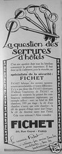 PUBLICITÉ PRESSE 1925 FICHET