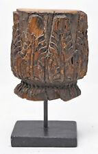 Ancien en Bois Floral Sculpture Panneau Plaque Original Old Sculpté Manuellement