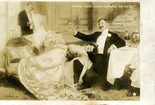 CPA ART SALON 1909 - "En Fête" par LEON GALAND *1872 à MONTPELLIER +1960 CLICHY