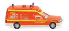 WIKING - Véhicule de Pompier - Mercedes-Benz Ambulance de couleur Orange Fluo...