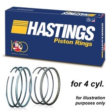 Hastings 2C5595 segments de piston x4 pour Mitsubishi 2.6L 4G54 G54B 91.10 STD