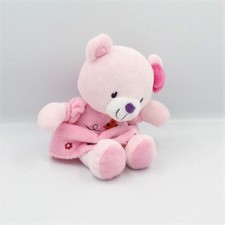 Doudou ours rose oiseau - , fleurs