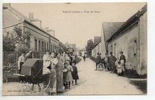 PALIS  Aube CPA 10 belle animation landau enfants - voie de boue