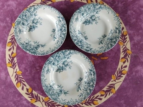 Assiettes creuses anciennes - 3,
