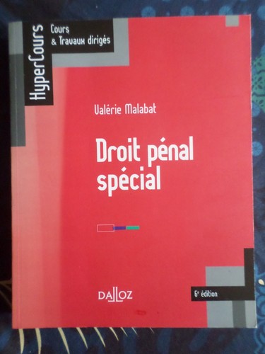 Livre droit pénal spécial - livre,