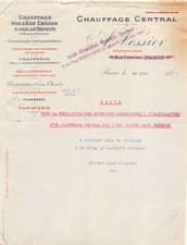 1926 CHAUFFAGE PAR L EAU CHAUDE ET PAR LA VAPEUR A VESSIER A PARIS