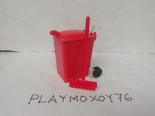 PLAYMOBIL. PLAYMOXOY76. CONTENEUR ROUGE CAMION POUBELLE 3470.