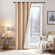 Rideaux Occultants Thermiques Double Couche Isolants Protection Contre Le Fro...