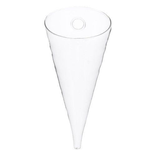 Glass vase circular cone - glass,
