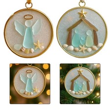 Ornement de crèche en verre