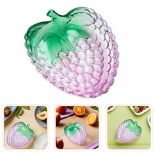  Assiette à dessert en verre à motif fraise - Plat de service pour