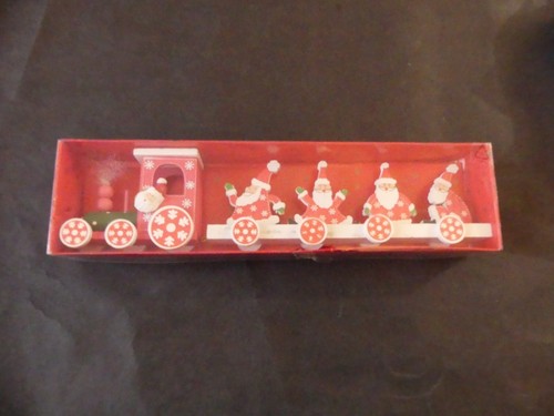 Petit train pere noel - pere, bois