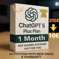ChatGPT 5 Plus – 1 month access via new email • Limited time offer