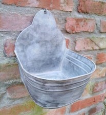 POT À PLANTES MURAL BOL À PLANTES DE STYLE CAMPAGNARD ANCIEN BOL MURAL EN MÉT...