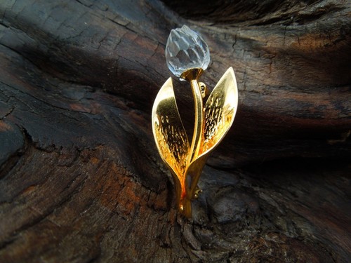 Swarovski gold tone crystal - swarovski,