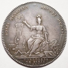 LOUIS XV : RARE JETON ARGENT