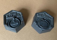 2 Anciens poids hexagonaux en