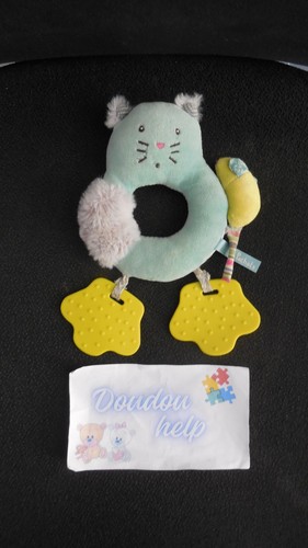 575b doudou hochet chat vert - 575b/,