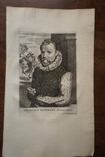 ABRAHAM BLOEMAERT (1564-1651)  PORTRAIT GRAVURE ORIGINALE 18 EME   BOULONNOIS