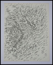 Henri Michaux : composition noir et blanc, Lithographie originale 1956