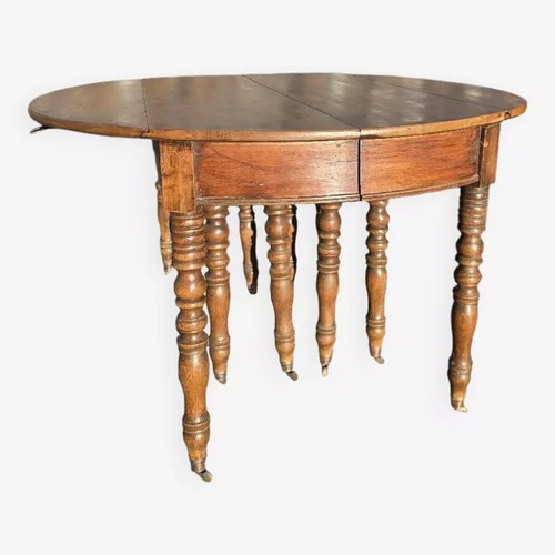 Table ronde pieds chêne - table, 12