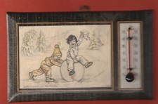 THERMOMETRE GLACOIDE -SIGNE GERMAINE BOURET-NEIGE -SURTOUT NE PERDS PAS LA BOULE