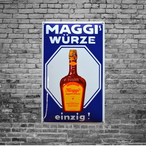 Plaque émaillée maggi wurze - plaque,