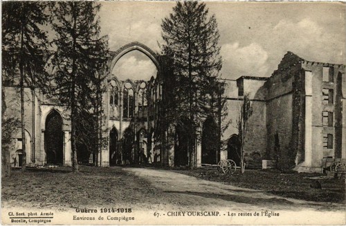 Cpa chiry ourscamp les restes - ourscamp-les,
