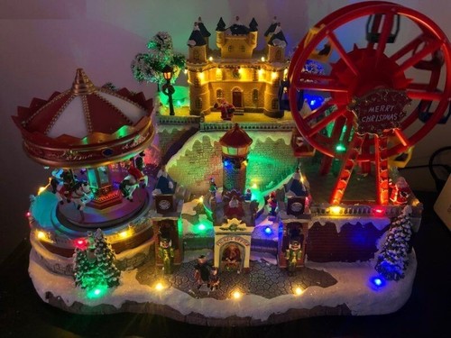 Village noël musical - village,