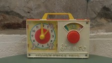Jouet fisher price vintage radio horloge réveil musical année 70