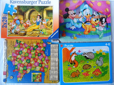 Puzzles enfants Ravensburger 2 x 20 /MB x 6/Jeux Nathan x 9/Le livre club x 24