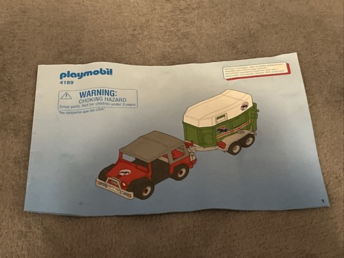 Playmobil notice seule 4189 - playmobil,