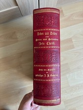 Livre ancien 1892 - Anna Katharina Emmerich - Illustré - Rare reliure cuir
